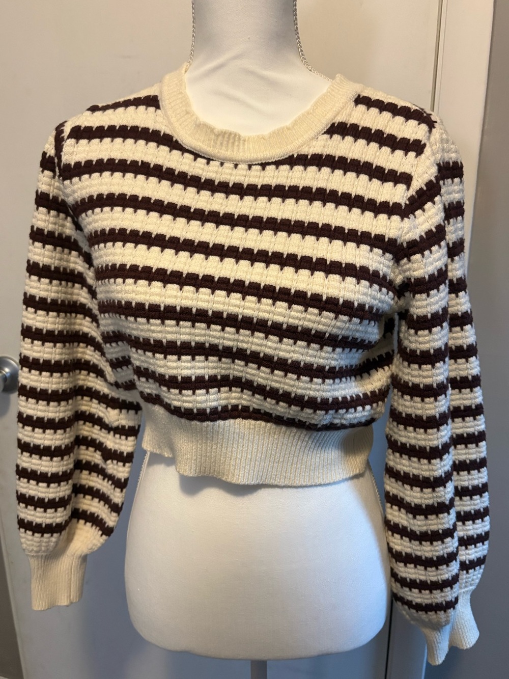Altar’d State Cropped Striped Sweater